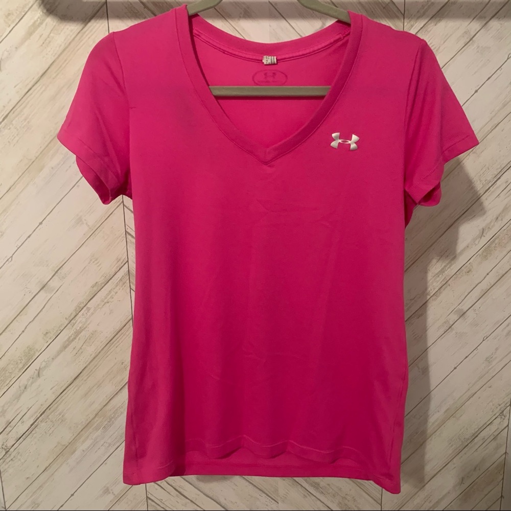 Under Armour Pink V-Neck Top